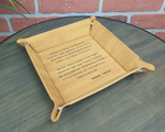 Custom Engraved Quote Valet Tray (Leatherette)